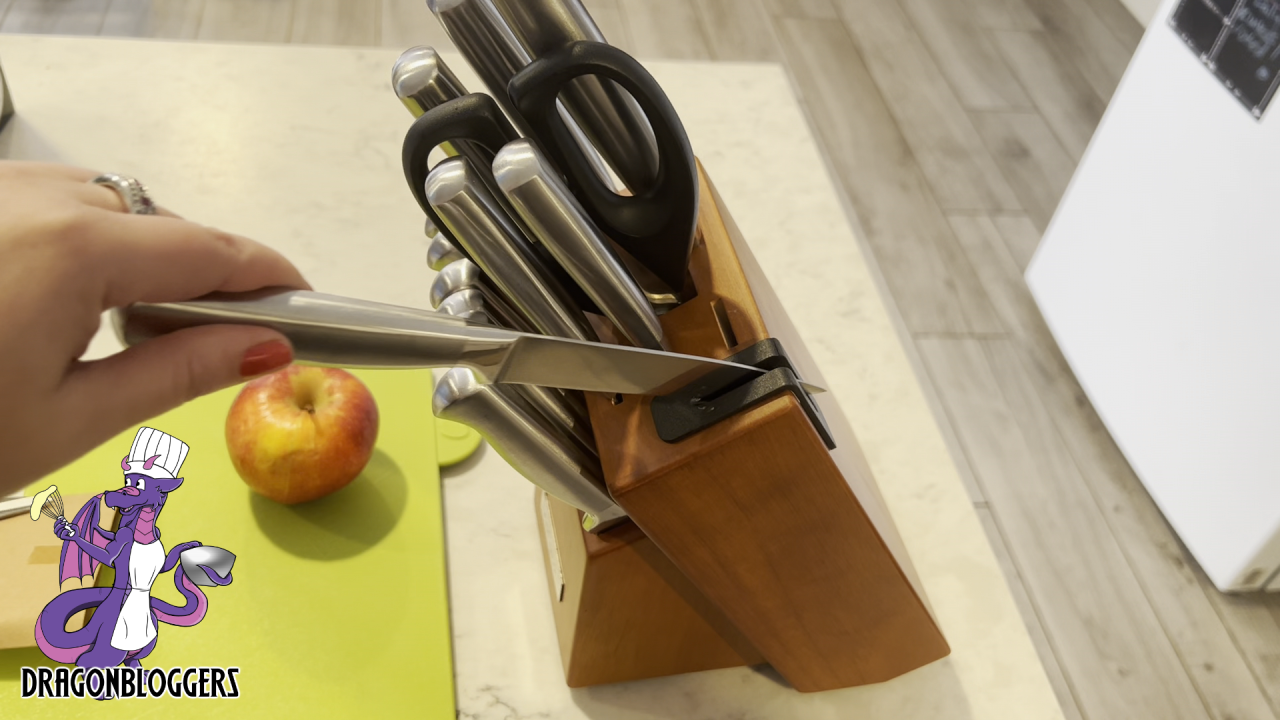 Watch Showcasing McCook MC29 Knife Set Block with Sharpener on